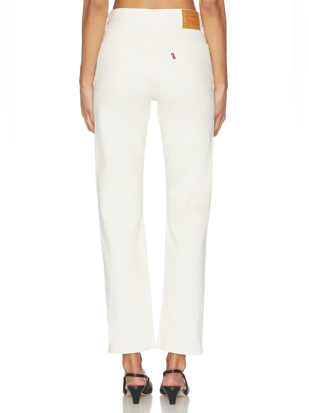 Levi's Wedgie Straight Leg Jeans in Cream White